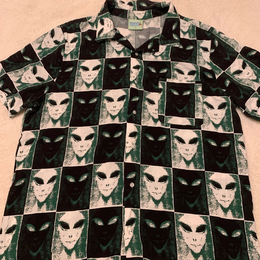 Alien button down shirt